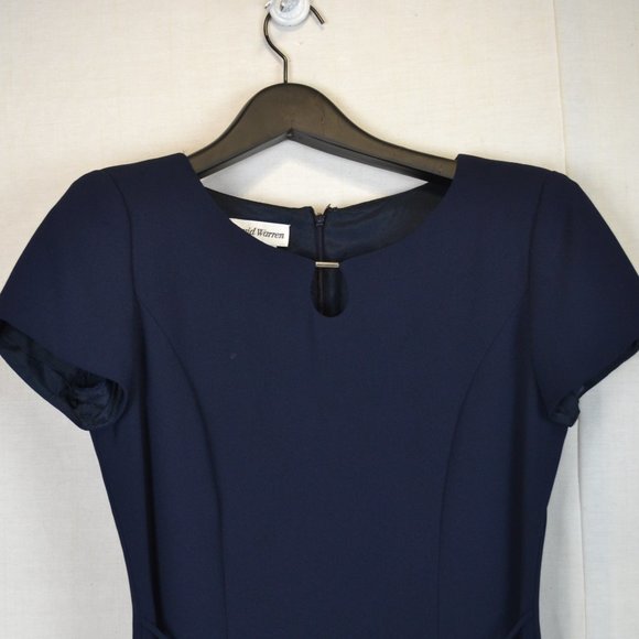 David Warren Office siren Dress SIZE 6 navy blue - Picture 2 of 10